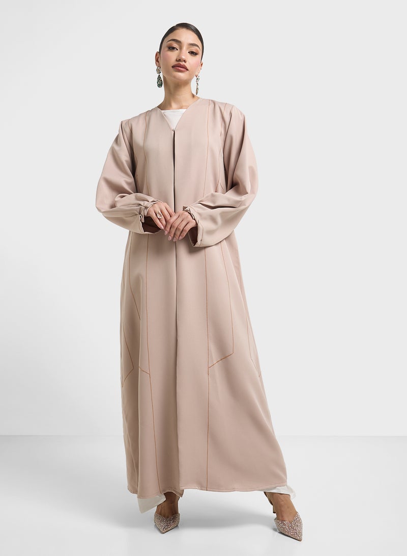 hayas closet V-Neck Flared Sleeve Abaya  - Image 4