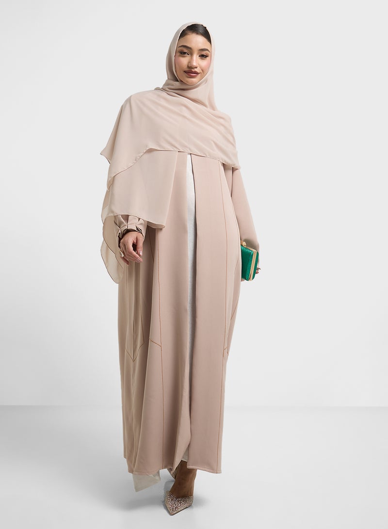 hayas closet V-Neck Flared Sleeve Abaya  - Image 5