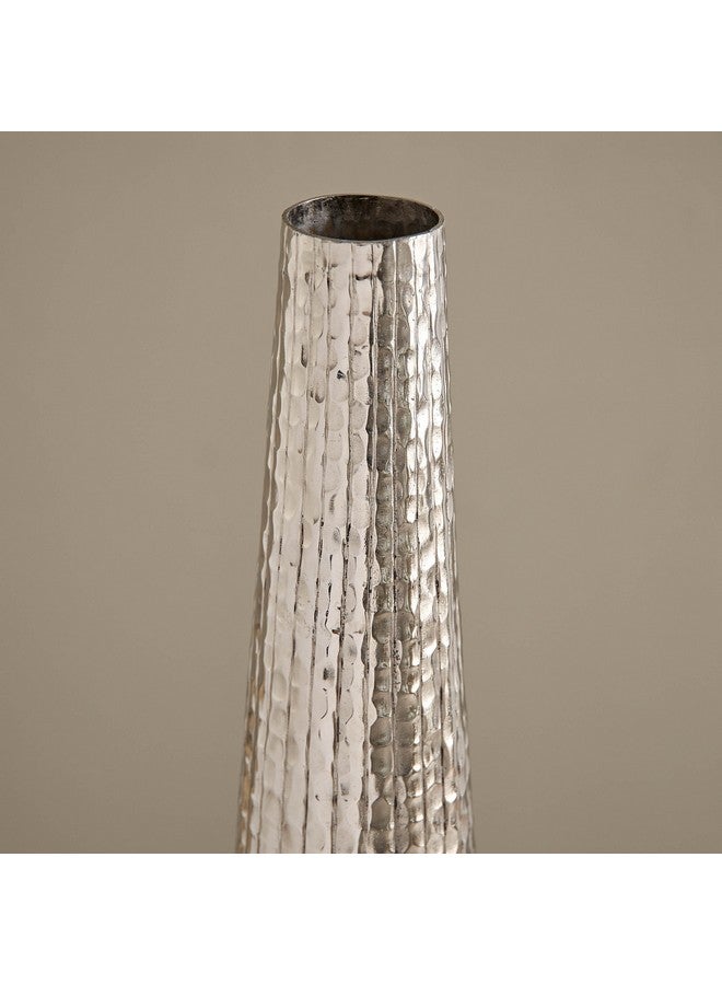 Home Box Ausie Aluminium Sparkle Ribbed Tall Vase 13.5 x 13.5 x 65.5 cm - Image 3