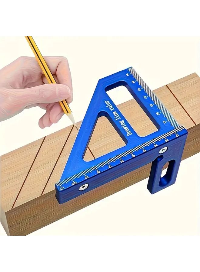 Red Metric M4 Mountable Angle Ruler 45 90 Degree Precision Measuring Tool - Image 4