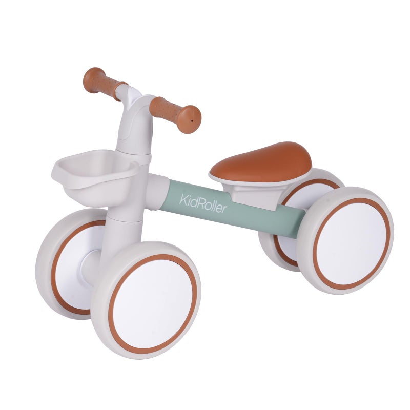 KidRoller Kid's Balance Bikes for 1 Year Old Boys and Girls, 12-36 Months Toddler Ride-on with Adjustable Seat and a Front Basket, First Birthday Gifts (Green) - Image 1
