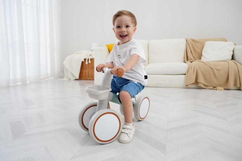 KidRoller Kid's Balance Bikes for 1 Year Old Boys and Girls, 12-36 Months Toddler Ride-on with Adjustable Seat and a Front Basket, First Birthday Gifts (Green) - Image 4