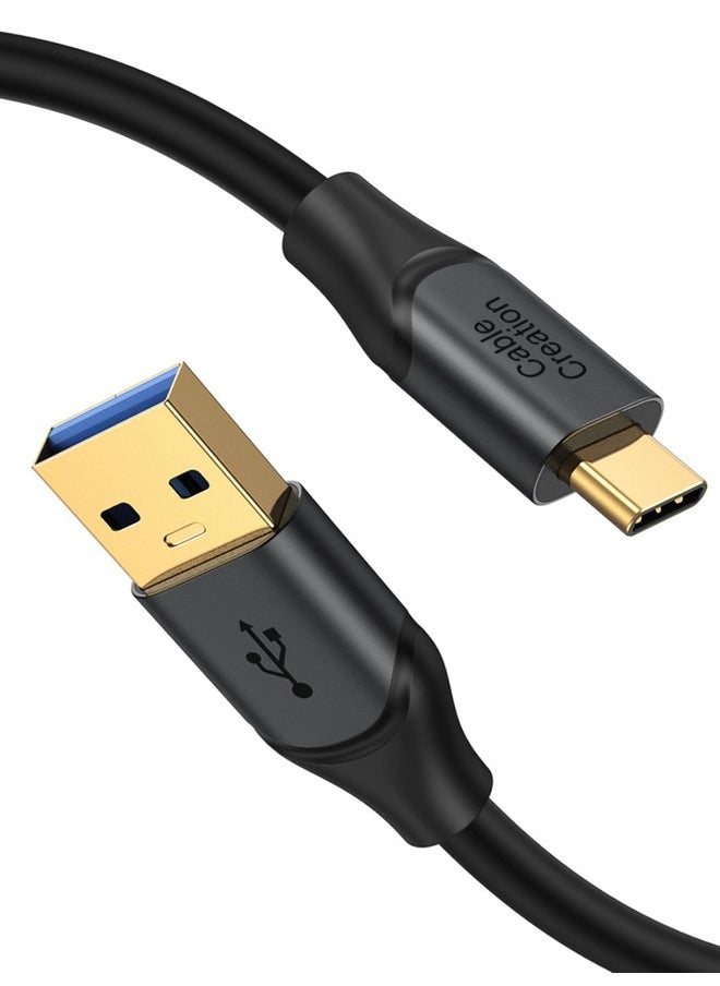 CableCreation - CableCreation USB C to USB A Cable 3.3FT, USB C to USB 3.1 USB 3.2 Gen2 10Gbps USB A to C Data Cable, Fast Charging Cable Type C 60W 20V/3A for USB C External SSD MacBook Pro iPad S21, 1.0m Gray - Image 1