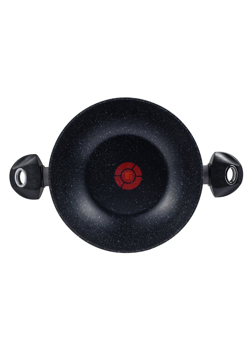 BERGNER ORION FORGED ALUMINUM INDUCTION BOTTOM KADAI + LID 28X7.8 CM WITH HEAT DOT TECHNOLOGY GREY COLOR - Image 3