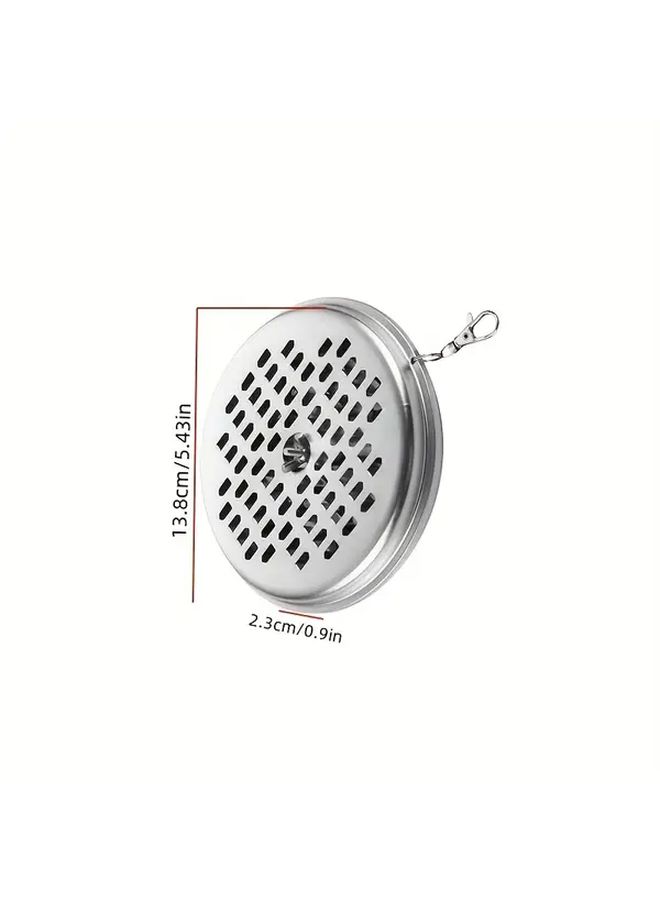 Pink Vintage Metal Cast Iron Mosquito Repellent Holder Incense Burner Portable Floral Design - Image 4