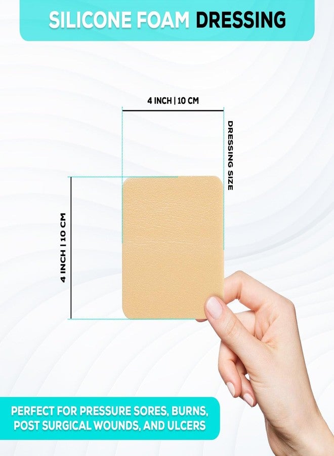 Medvance Ultra Absorbent Silicone Foam Dressing - Waterproof Silicone Adhesive Foam Dressing - Easy Apply Sterile Bandages - Wound Care & Dressings for Burns & More (4"x4" Bandage) (Box of 10) - Image 3