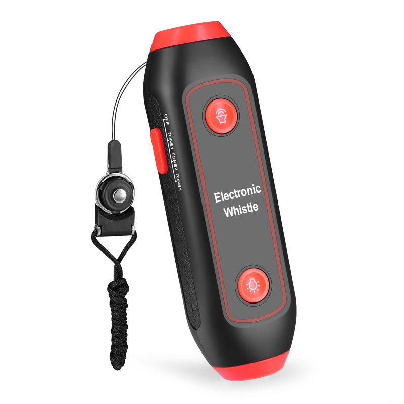 Electronic Whistle Handheld Electric Whistle with Lanyard SOS Light Flashlight for Coaches Referees P.E. Teacher - Image 2