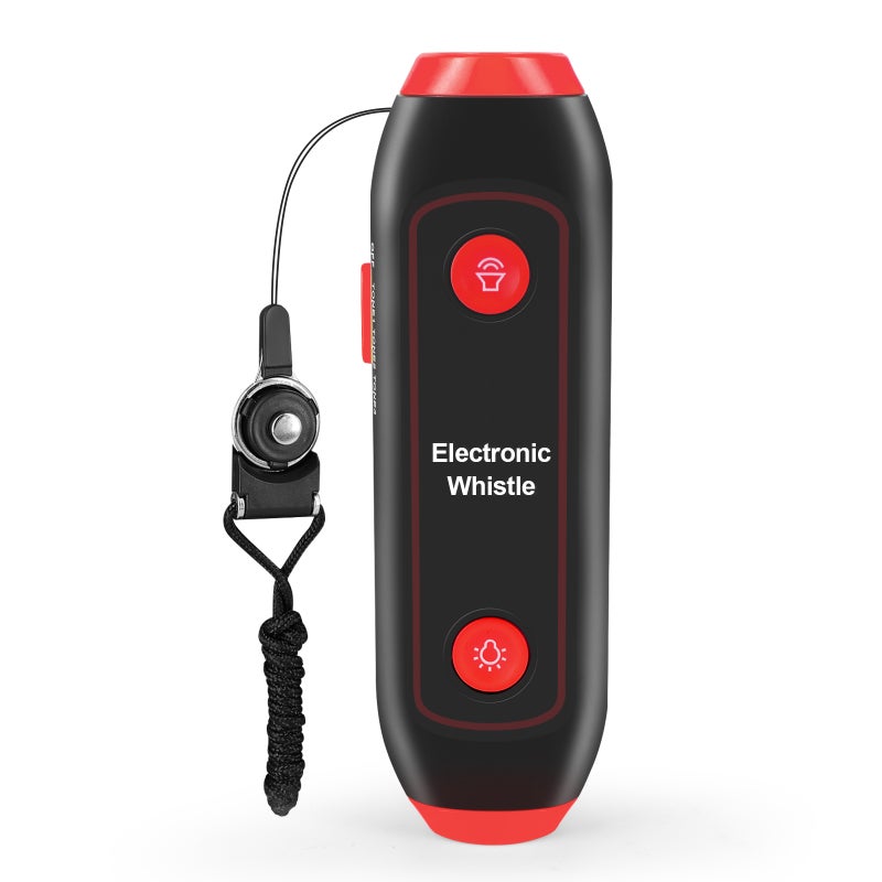 Electronic Whistle Handheld Electric Whistle with Lanyard SOS Light Flashlight for Coaches Referees P.E. Teacher - Image 1