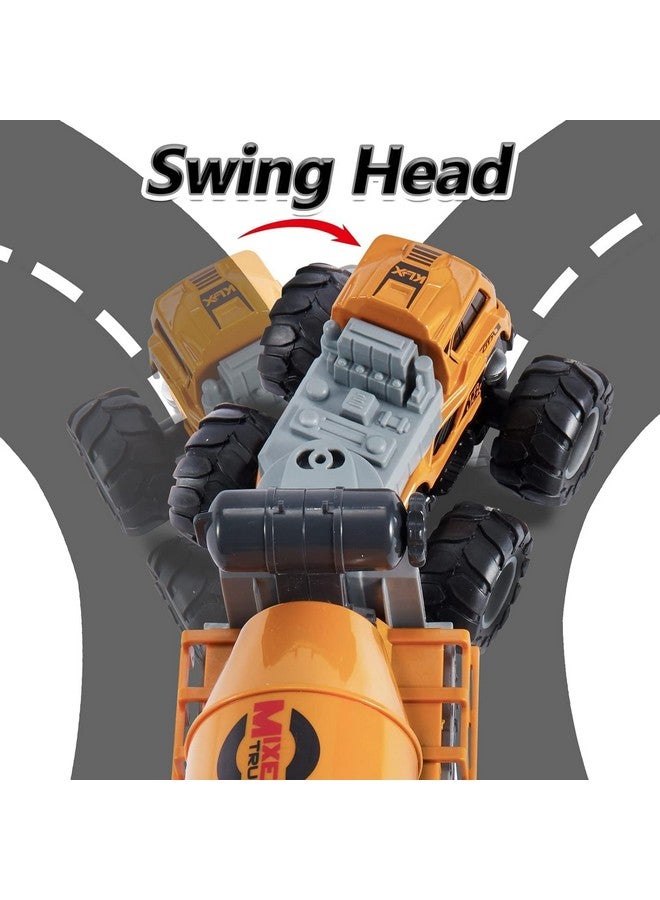 Invite Enterprise Invite Enterprise 1:43 4Wd Diecast Alloy Cement Mixer Big Truck Toys With Friction Powered Miniature Car Vehicle Toy For Kids, Boys And Girls (Cement Mixer Truck-Yellow Color)  - Image 5