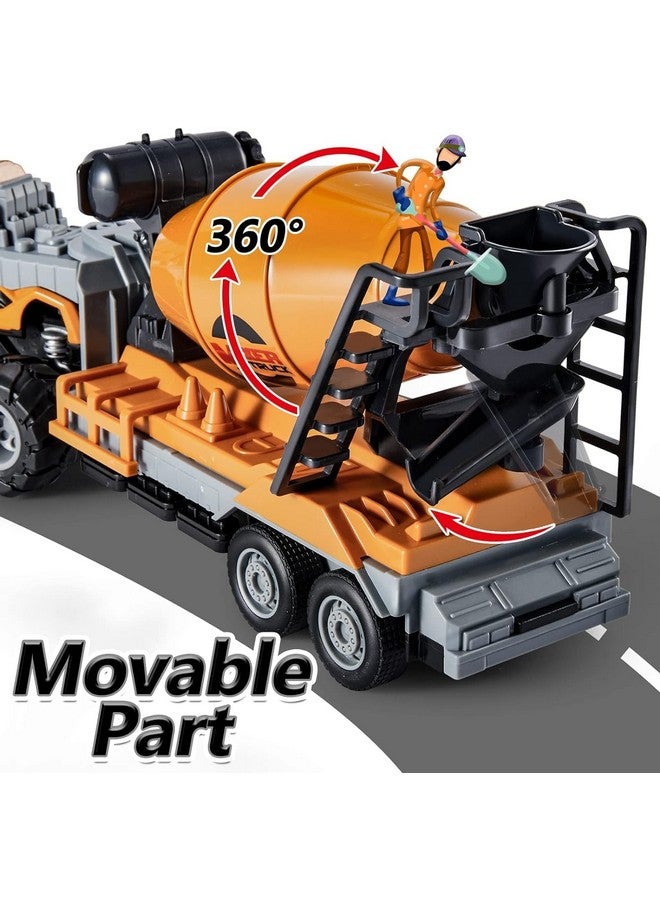 Invite Enterprise Invite Enterprise 1:43 4Wd Diecast Alloy Cement Mixer Big Truck Toys With Friction Powered Miniature Car Vehicle Toy For Kids, Boys And Girls (Cement Mixer Truck-Yellow Color)  - Image 4