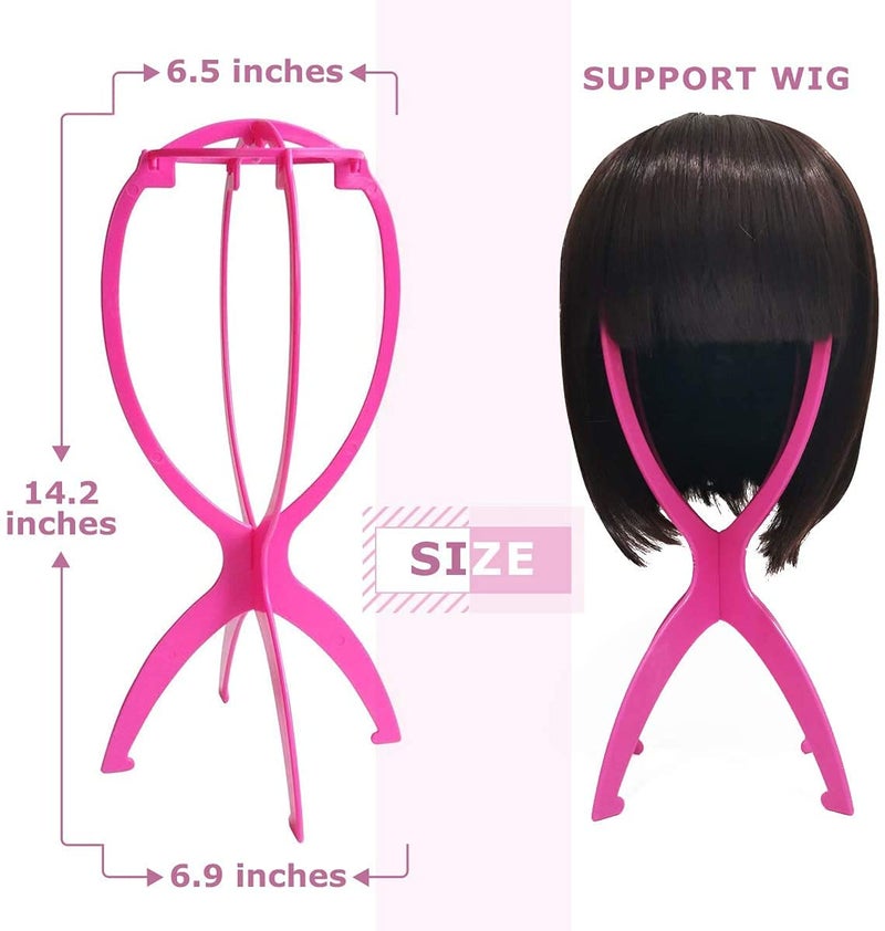 Dreamlover Wig Head Stand, Wig Holder, Hot Pink, 3 Packs - Image 2