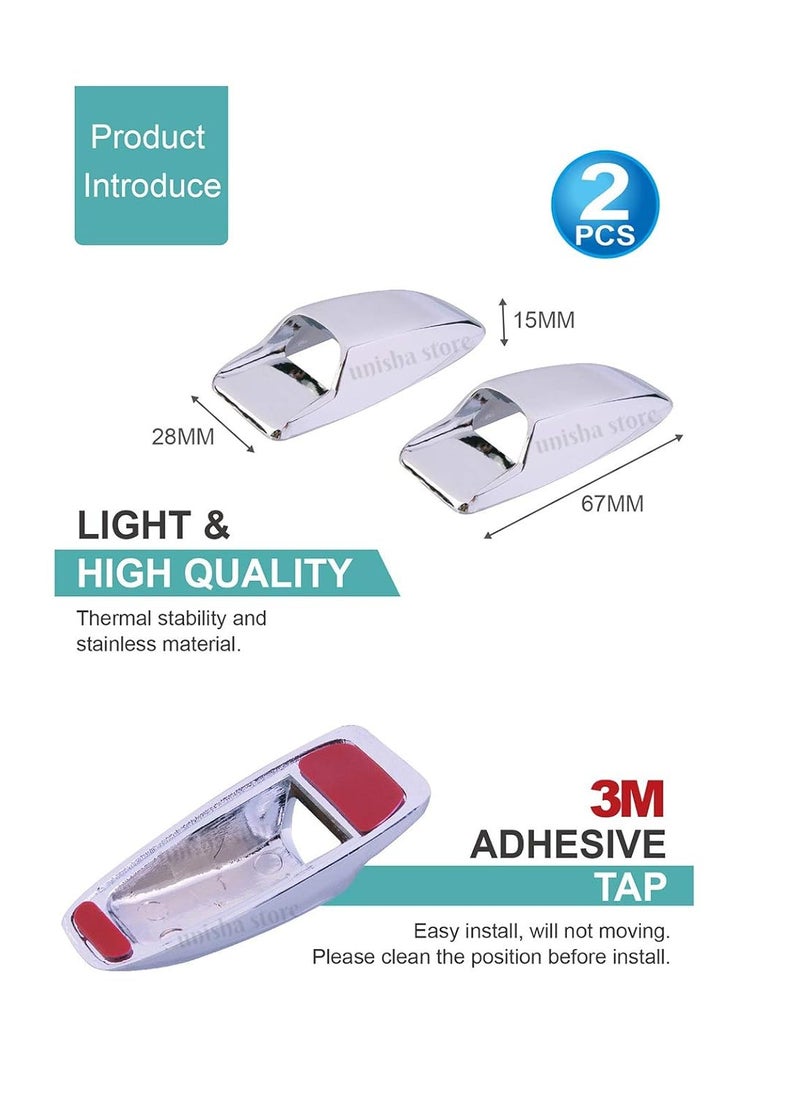 WheelCore Universal Car Front Windshield Wiper Spray Nozzle Chrome Cover for All Cars (Set of 2pcs) - Image 3