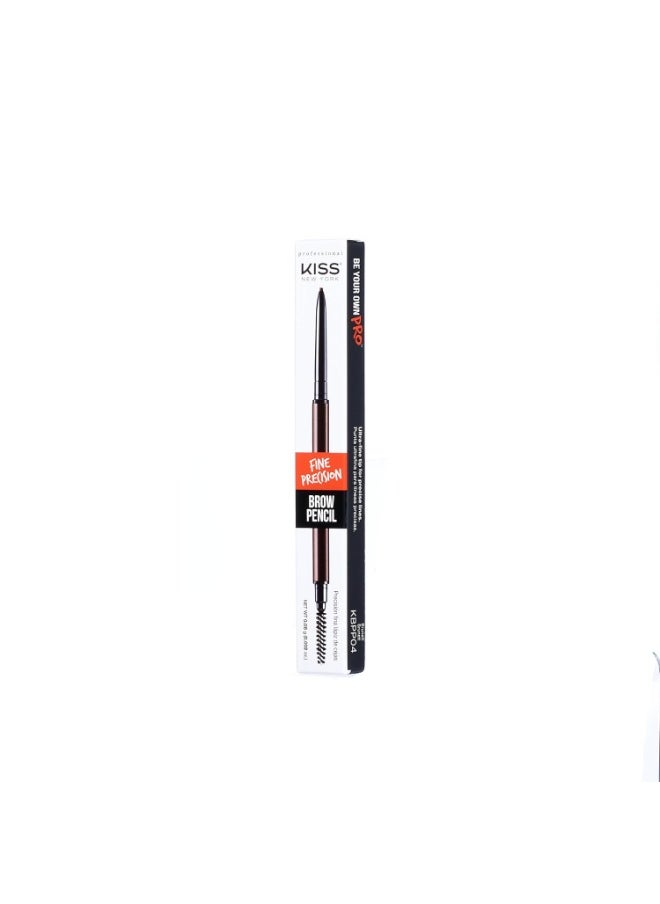 kiss new york Professional Brow Pencil with Spoolie Brush, Ultra-Fine Precision Point Eyebrow Pencil, Dual-Sided Precise, Slim Definer, Fills Brows, Long-Lasting (Brunette)  - Image 2
