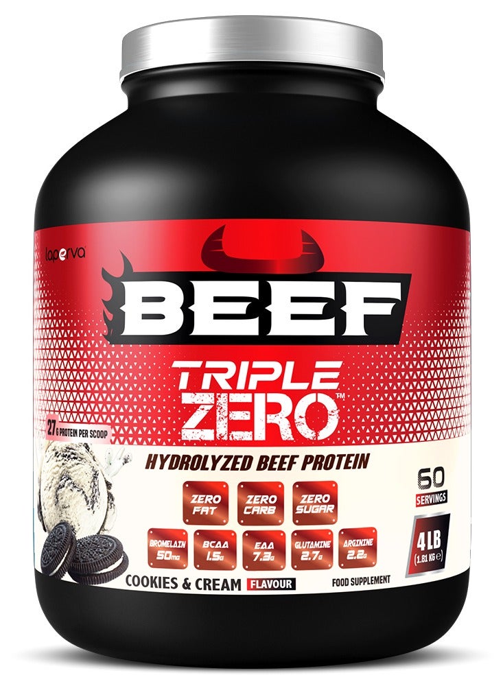 Laperva Beef Triple Zero Hydrolyzed Protein Powder Cookies and Cream 4 lb - Image 4