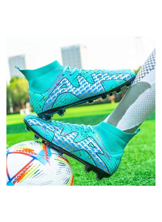 Men's Soccer Shoes Turf Cleats High-top Football Shoes Breathable Athletic Football Boots Outdoor Indoor Sports Walking Shoes Soccer Boots Unisex - Image 5