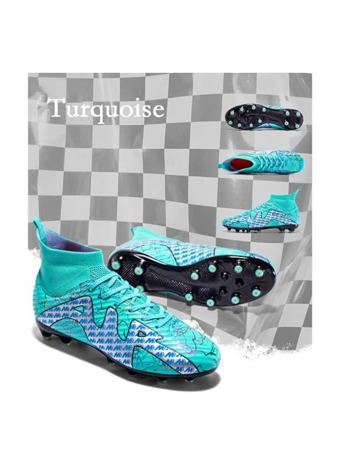 Men's Soccer Shoes Turf Cleats High-top Football Shoes Breathable Athletic Football Boots Outdoor Indoor Sports Walking Shoes Soccer Boots Unisex - Image 4