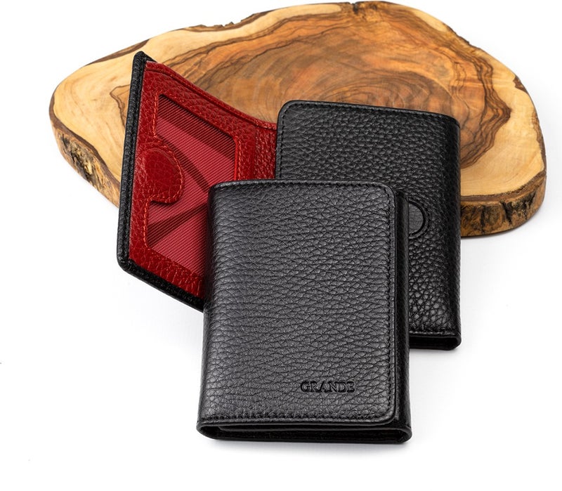 Grande 1414 Leather Men's Wallet & Card Holder and Belt Set - Image 3