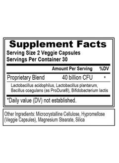 Evlution Nutrition Probiotic 60 Probiotic Veggie Capsules 40 Billion Cfus Per Serving Easy To Swallow Probiotic Supplement  - Image 3