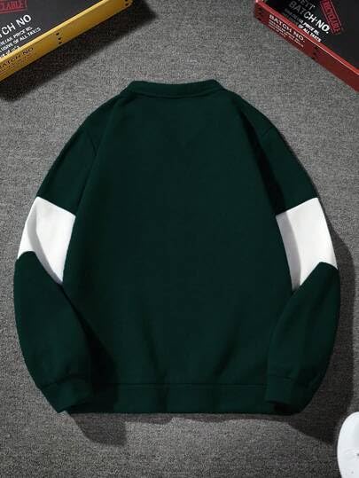 Trillion Men's Full Sleeve Printed Sweatshirt for Men, Dark Olive, Large - Image 2
