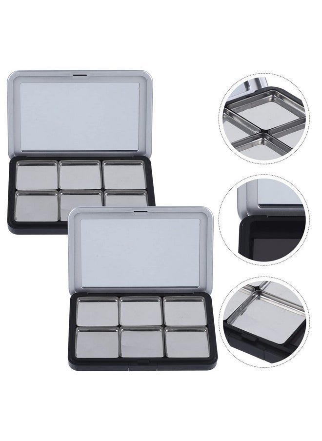 minkissy Minkissy Empty Eyeshadow Palette Magnetic Makeup Palette with Mirror Refillable Eyeshadow Palette Empty Lipstick Pallet Empty Eyeshadow Pans for Eyeshadow Lipstick Blush Powder, 2PCS  - Image 3