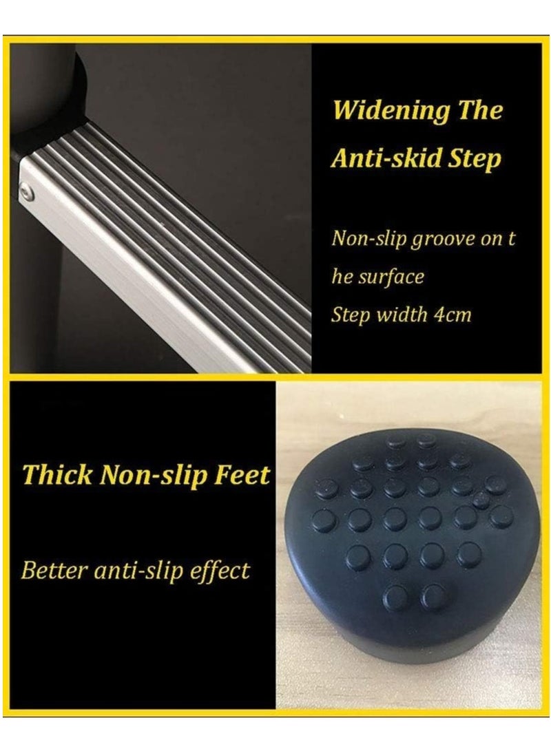 Outdoor Ladder, Aluminum A-Frame Multi-Purpose Telescopic Ladder with Wheel, 330lbs Load Capacity, 3.6m + 3.6m = 7.2m (23.6ft), 3.6m + 3.6m = 7.2m (23.6ft) Required - Image 3