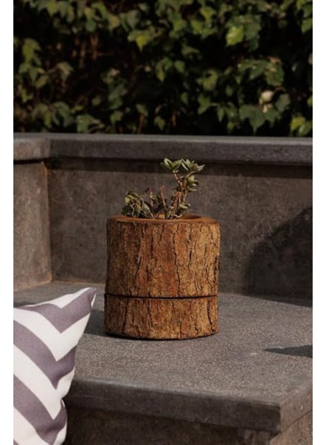 Handmade Wooden Plant Pot – Rustic & Eco-Friendly Planter for Indoor & Outdoor Home Garden Décor - Image 2