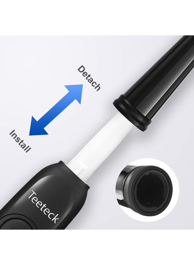 teeteck 5 عبوات رؤوس فرشاة أسنان كهربائية بديلة متوافقة مع Fairywill، رؤوس فرشاة الأسنان متوافقة مع FW-507/508/551/515/917/959/2011، FW-D1/D3/D7/D8، شعيرات صلبة - Image 3