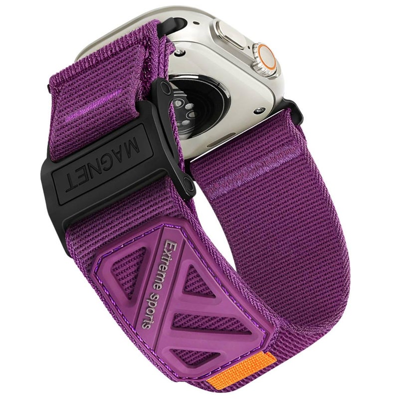 Portable Nylon Smartwatch Band for daily smartwatch wear and replacement strap in Purple Everyday Use Home Use Travel Use Outdoor Use Use Routine - Image 1