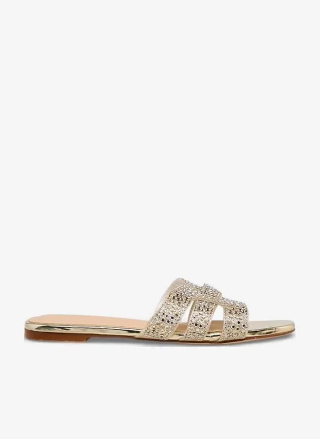 Flora Bella By Shoexpress Women Embellished Slide Sandals Ramadan Collection
