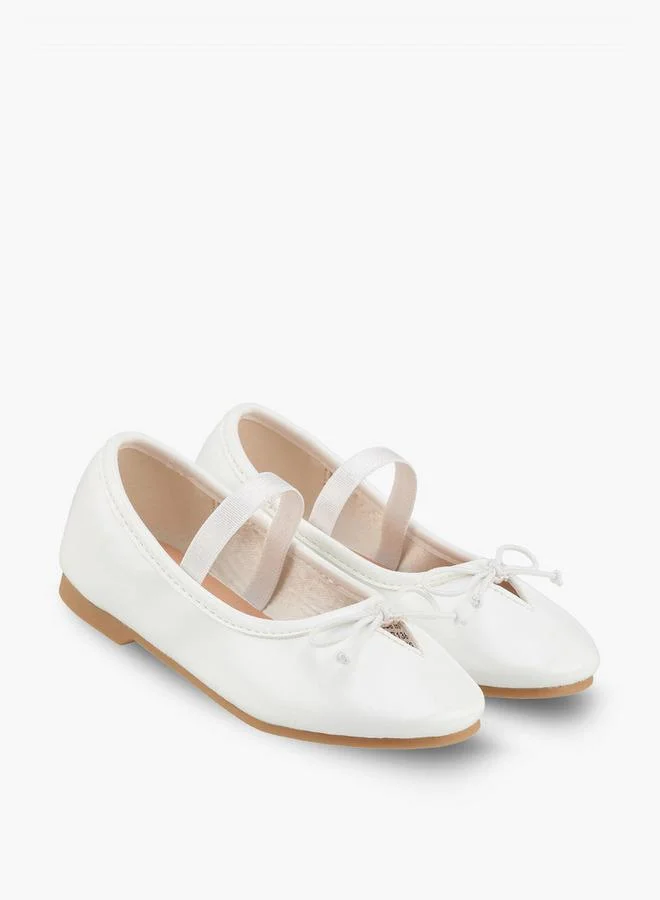 Juniors Girls Bow Accent Ballerina Shoes