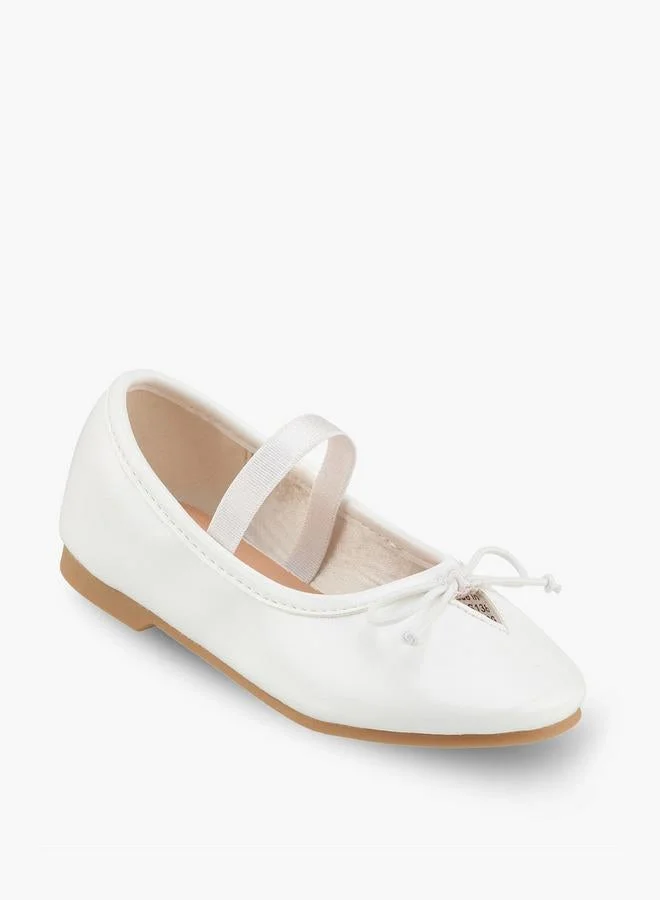 جونيورز Girls Bow Accent Ballerina Shoes