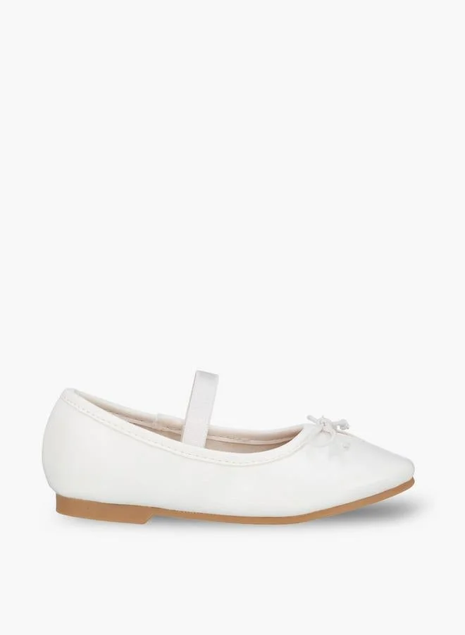 جونيورز Girls Bow Accent Ballerina Shoes