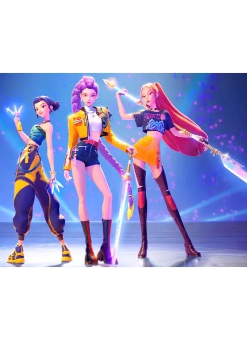 KPOP Figures Kpop Action Figure Home Decor Desk Ornament For Hunters Fans 4 pcs set - Image 4