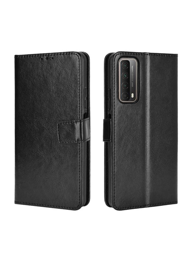 زبون جراب لهاتف Huawei P smart 2021 / Y7a جراب جلدي أفقي بتصميم حصان كريزي مع حامل وفتحات للبطاقات وإطار للصور - Image 1