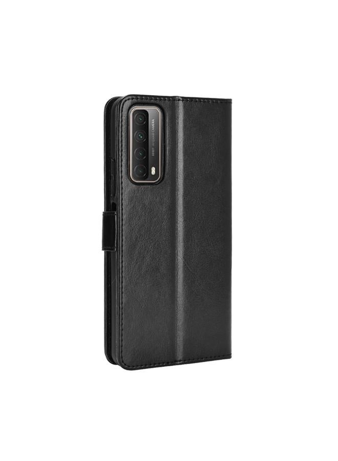 زبون جراب لهاتف Huawei P smart 2021 / Y7a جراب جلدي أفقي بتصميم حصان كريزي مع حامل وفتحات للبطاقات وإطار للصور - Image 4