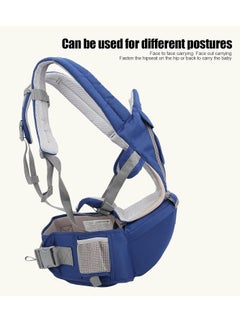 Mmmon Soft Baby Carrier,Ergonomic 4-in-1 Convertible Sling Front and Back Face-in and Face-Out Carry for Newborns and Babies Travel,0-36 Months 7-45 lbs(Blue)  - Image 3