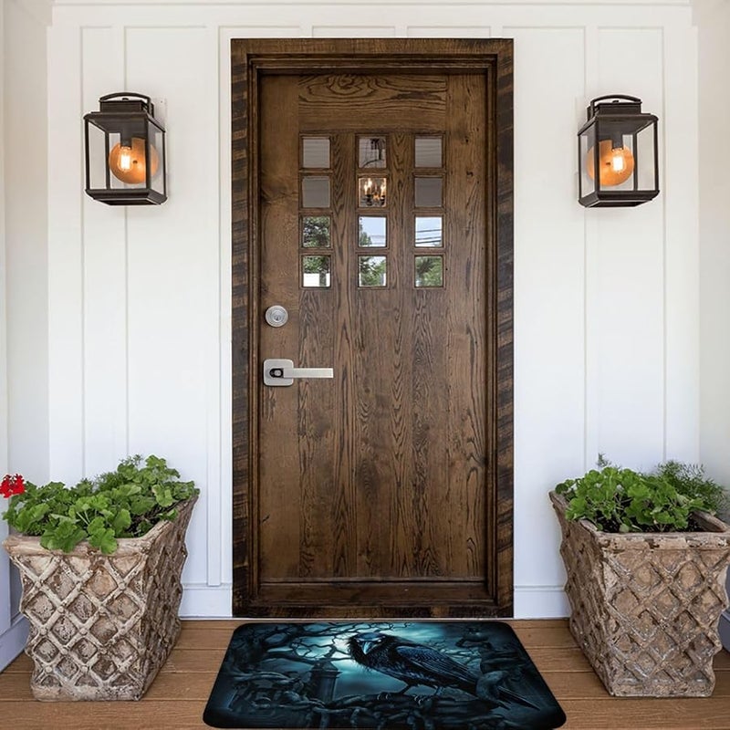 PHAYAH Shady Raven Doormat 16x24 Indoor Outdoor Front Door Mat for Patio Garage Porch - Image 1