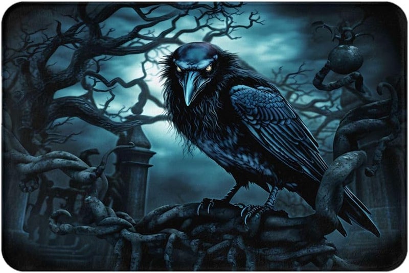PHAYAH Shady Raven Doormat 16x24 Indoor Outdoor Front Door Mat for Patio Garage Porch - Image 3