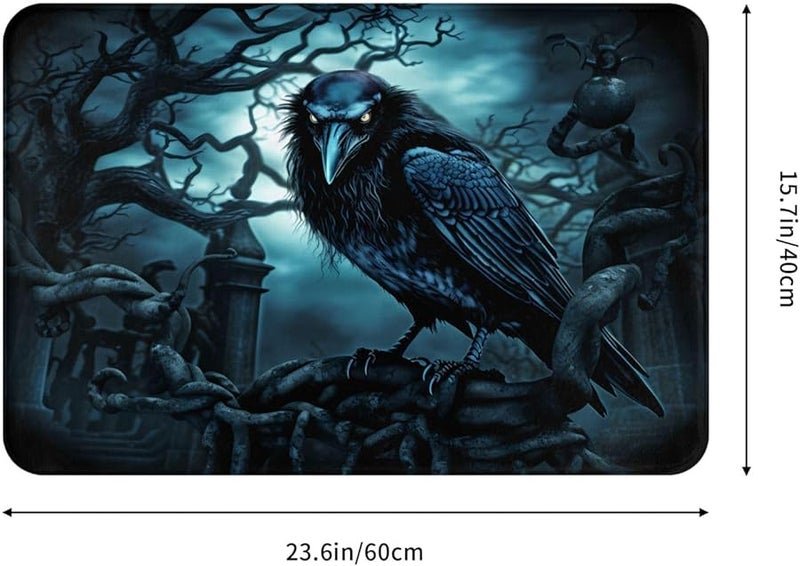 PHAYAH Shady Raven Doormat 16x24 Indoor Outdoor Front Door Mat for Patio Garage Porch - Image 2