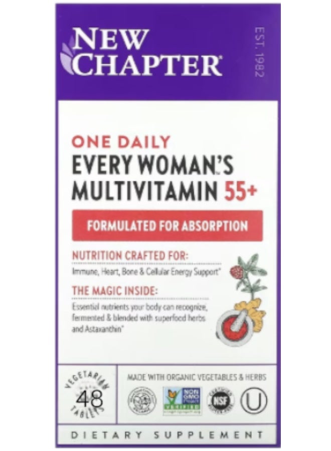 New Chapter Women's Multivitamin 55 Plus for Cellular Energy 48 Count - Image 1