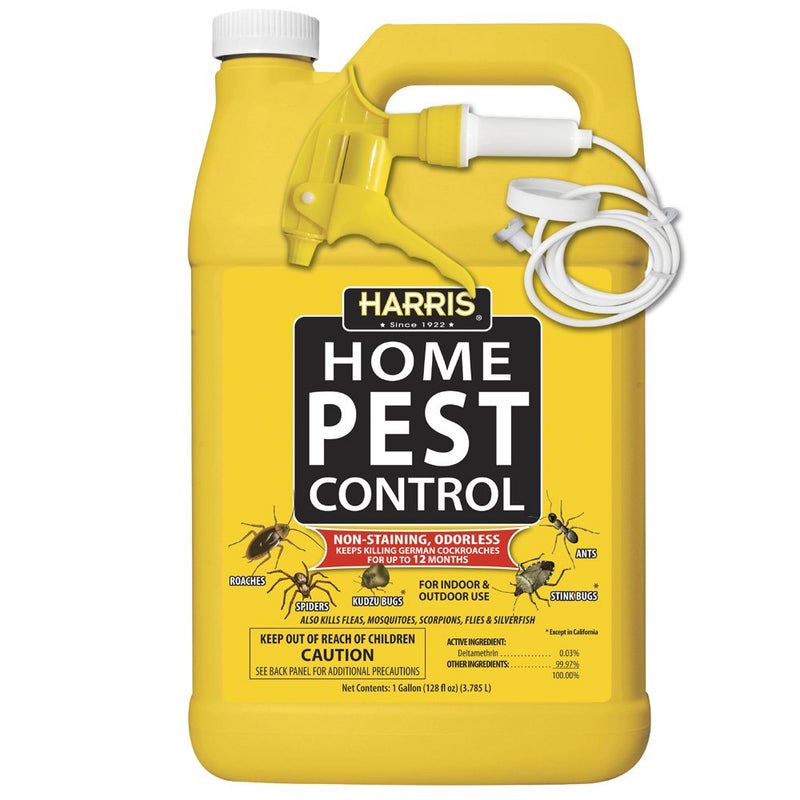 Harris Home Insect Killer, Liquid Gallon Spray with Odorless and Non Staining Residual Formula - Kills Ants, Roaches, Spiders, Fleas, Mosquitos, Moths, Scorpions, Flies and Silverfish - Image 1