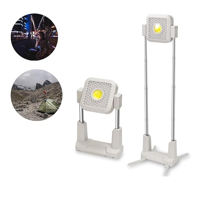 BLURISM Outdoor Solar Light Solar Charging Multifunctional Outdoor Emergency LED Light Torch Light Tool Rechargeable Lithium Battery Portable Floodlight White - Image 1