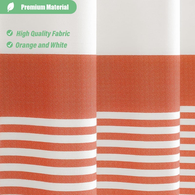 Dynamene Orange Fabric Surtain Surtain Farmhouse Boho Strapaled Tassel Startain for Bathroom Bohemian Sender Suppor - Image 2