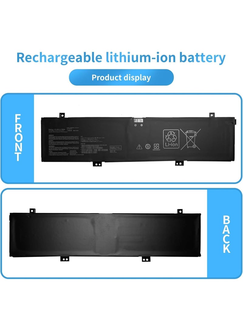 Terabyte بطارية لابتوب بديلة C41N2101 متوافقة مع ASUS ROG Zephyrus G14 GA402 GA402R GA402RJ GA402NI GA402NJ GA402NV TUF Dash F15 FX517 FX517ZC FX517ZE Zenbook Pro 14 UM6702 RA UX84 02ZA Series (15.48V 76Wh) - Image 4