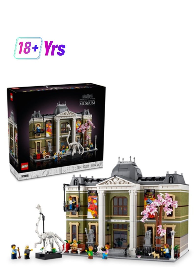 LEGO 10326 Icons Natural History Museum Model Building Set For Adults, Creative Gift Idea For Lovers Of Museums, Dinosaurs, Science And Geology, Addition To The Modular Buildings Range (4,014 Pieces)  - Image 1