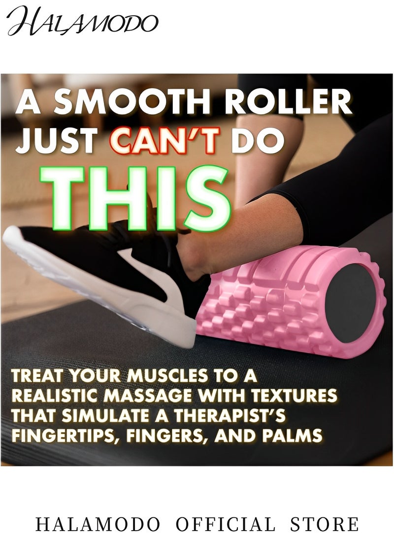 HALAMODO Foam Roller Medium Density Deep Tissue Massager Solid Core EVA Foam Roller for Deep Tissue Massage and Myofascial Trigger Point Release  - Image 4