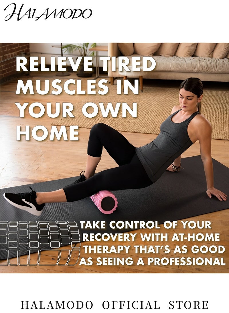 HALAMODO Foam Roller Medium Density Deep Tissue Massager Solid Core EVA Foam Roller for Deep Tissue Massage and Myofascial Trigger Point Release  - Image 3
