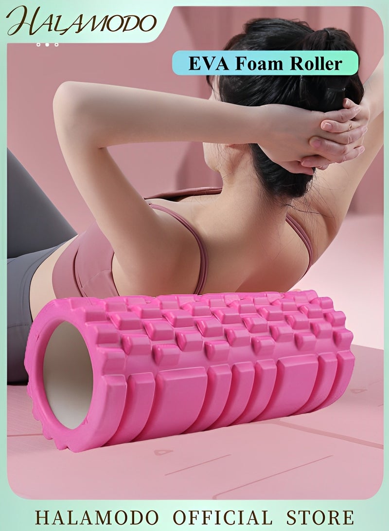 HALAMODO Foam Roller Medium Density Deep Tissue Massager Solid Core EVA Foam Roller for Deep Tissue Massage and Myofascial Trigger Point Release  - Image 1