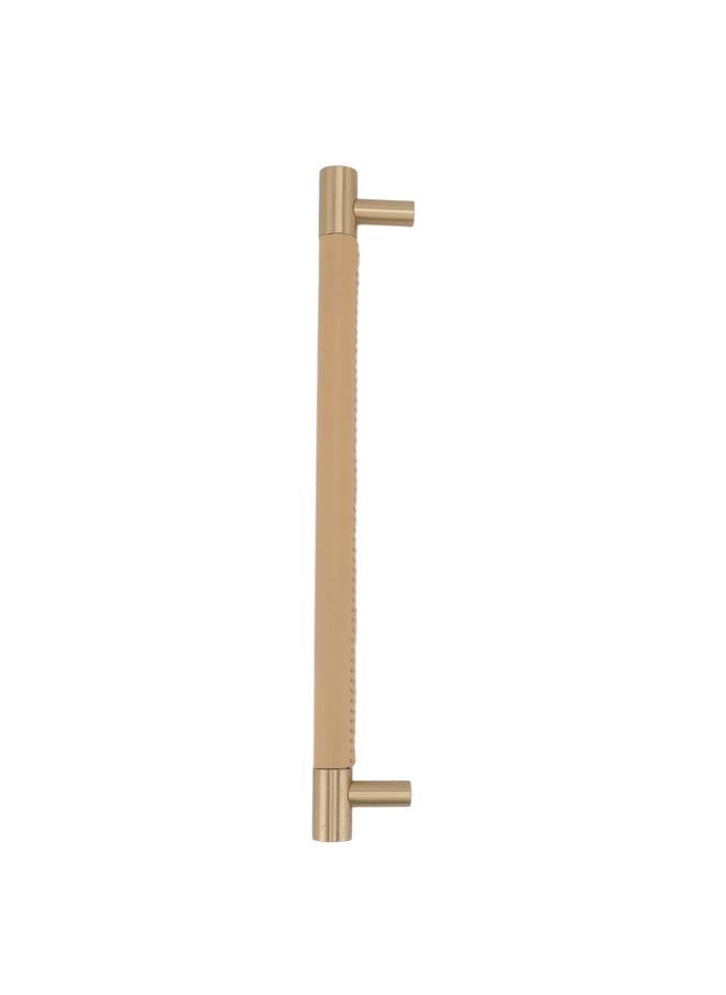 Thoraya Cabinet Door Handle 224MM Hole Pitch Leather Brass Light Luxury Cupboard Bar Pull Handle for Home Wardrobe Drawer Beige  - Image 3