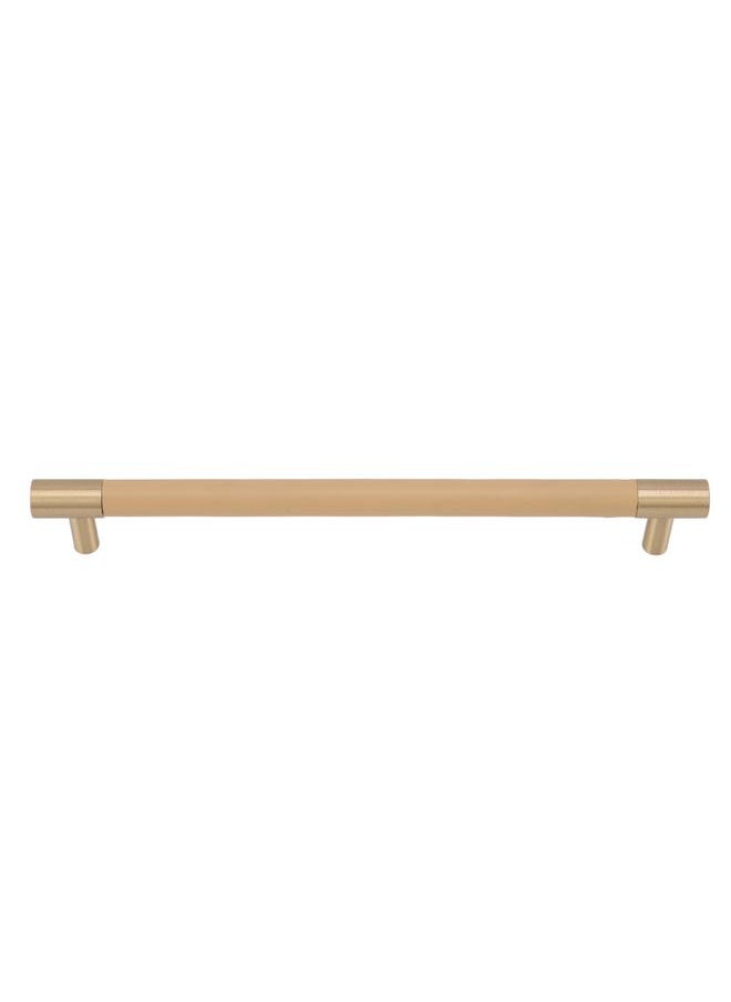 Thoraya Cabinet Door Handle 224MM Hole Pitch Leather Brass Light Luxury Cupboard Bar Pull Handle for Home Wardrobe Drawer Beige  - Image 2